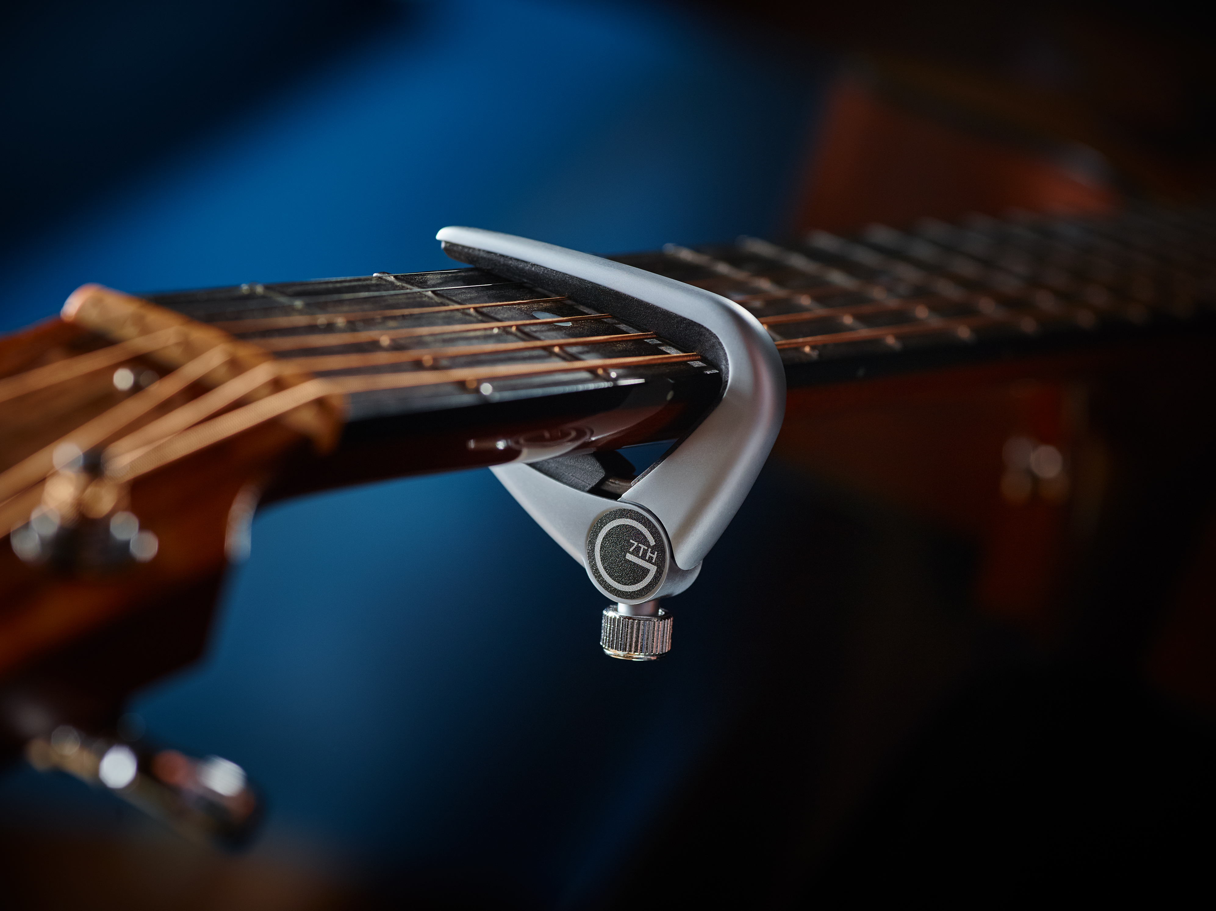Newport (Steel String Silver) on guitar